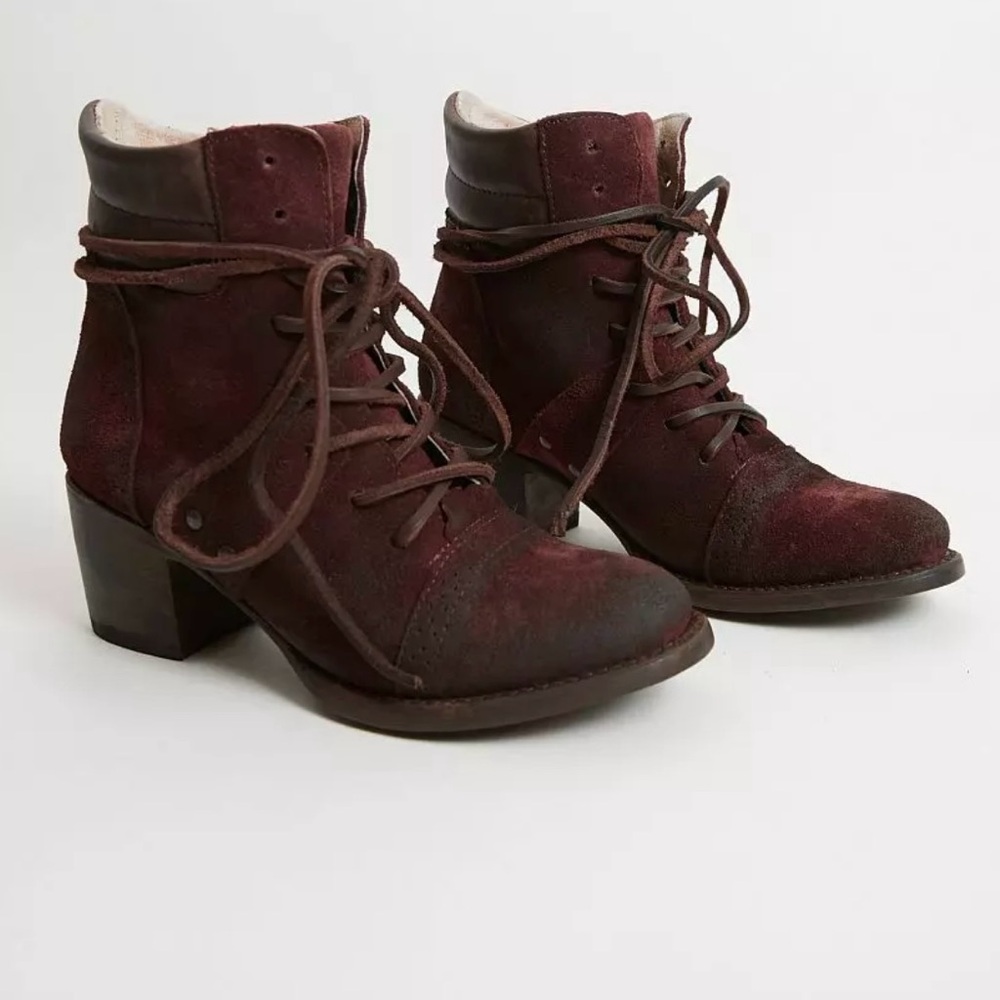 Women's Burgundy Ankle Boots